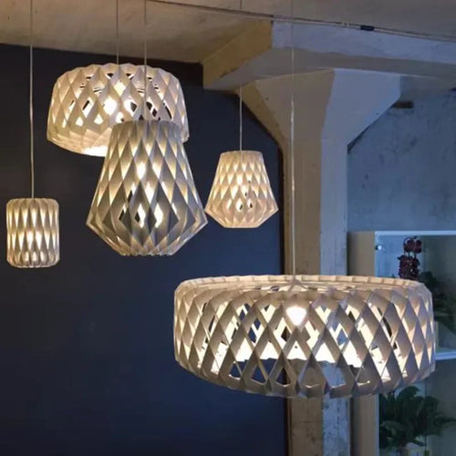 suspension en bois creuse et épissée pour décoration intérieure - vue 2 sur 15