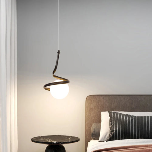 suspension en verre sphérique pour un éclairage moderne minimaliste - vue 3 sur 10