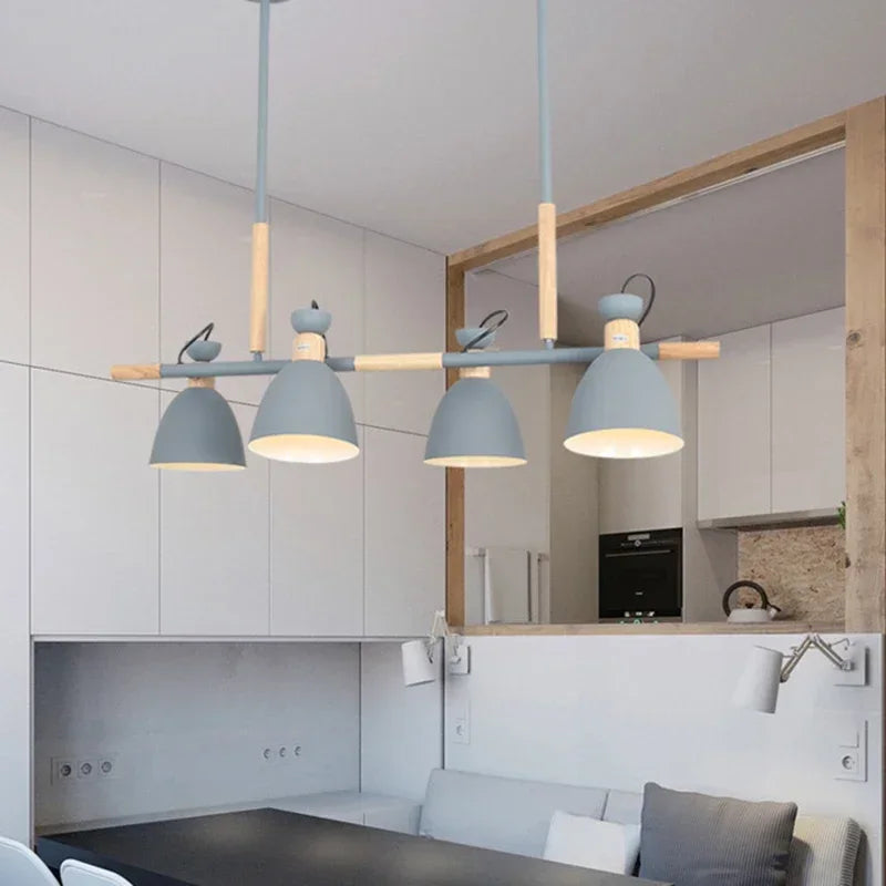 lustre design nordique en bois pour décoration intérieure moderne - vue 3 sur 7