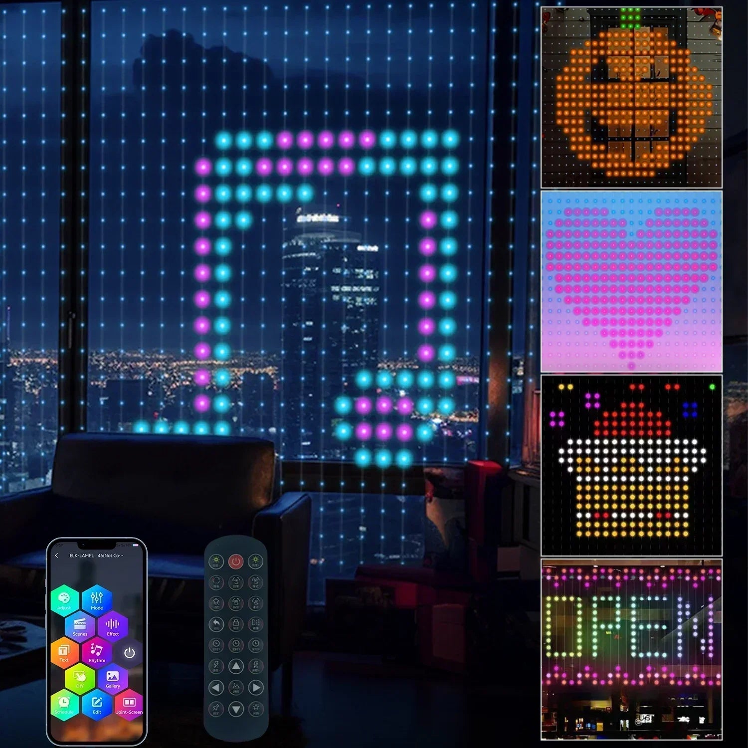 guirlande lumineuse intelligente 400 led bluetooth musique décorative - vue 1 sur 9
