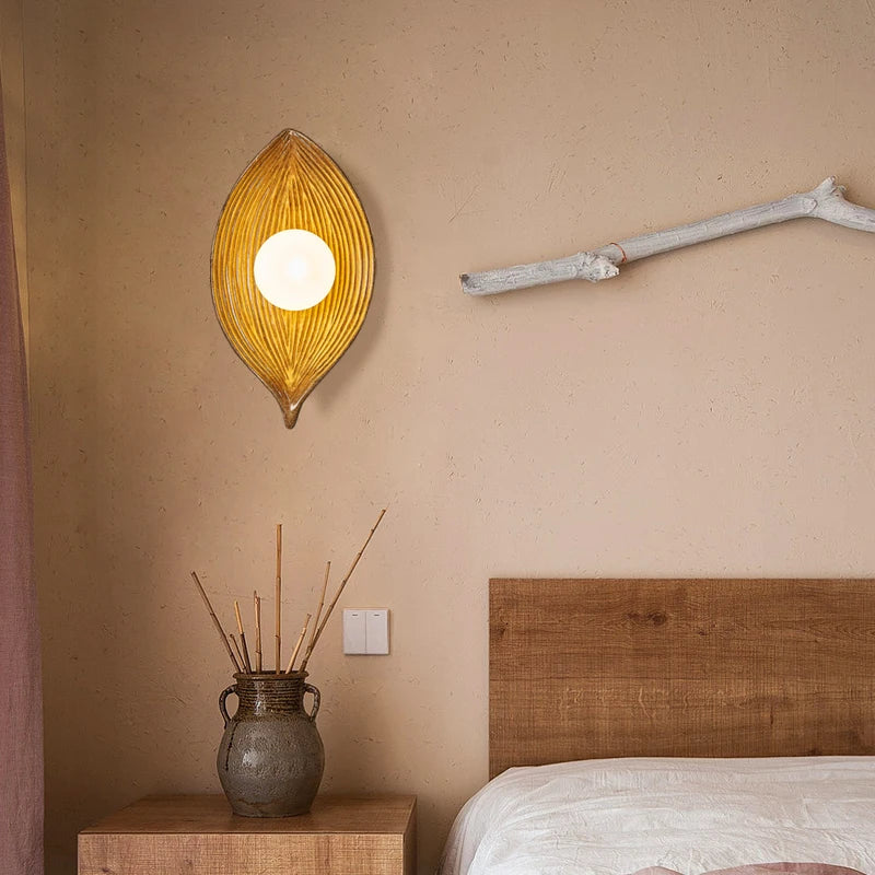 Wabi Sabi-Creative Boat LED Wall Light, Interior Resin Decorative Light, Designer, Hotel, Villa, Cafe, Aisle, G4 - vue 4 sur 9