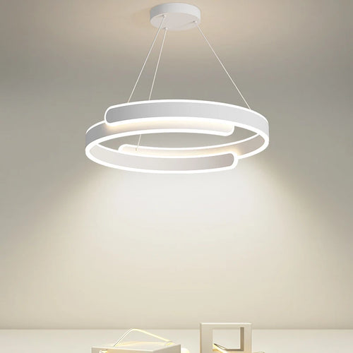 suspension led anneau design pour décoration intérieure élégante - vue 5 sur 8