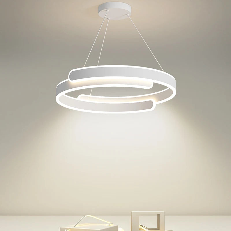 suspension led anneau design pour décoration intérieure élégante - vue 5 sur 8