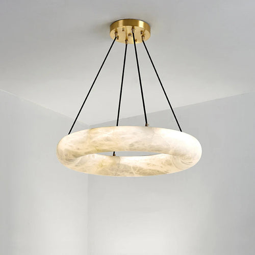lustre en marbre naturel espagnol pour hôtel luxueux - vue 6 sur 8