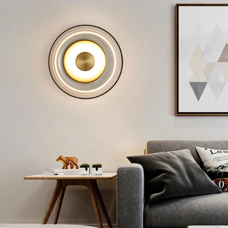 Applique murale intérieure nordique moderne en verre Led bol éclairage salon chevet applique murale couloir escaliers allée balcon décor lampes - vue 2 sur 9