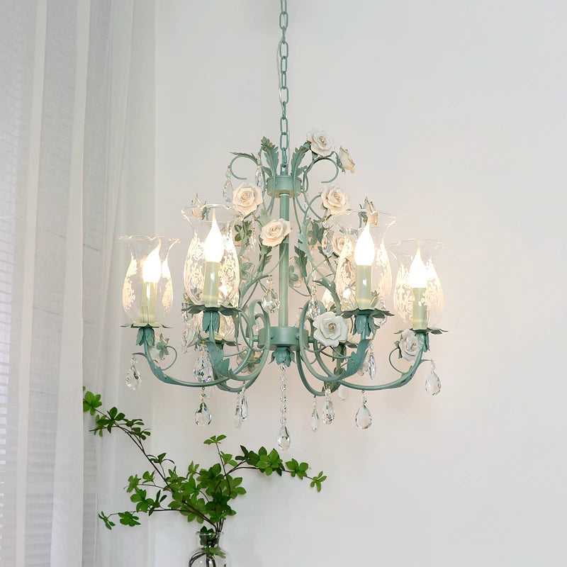 lustre en cristal français style nordique pour éclairage élégant - vue 3 sur 10