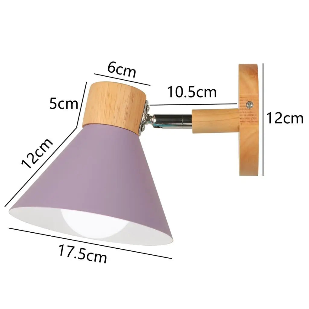 applique murale led nordique bois moderne décor maison - vue 16 sur 23