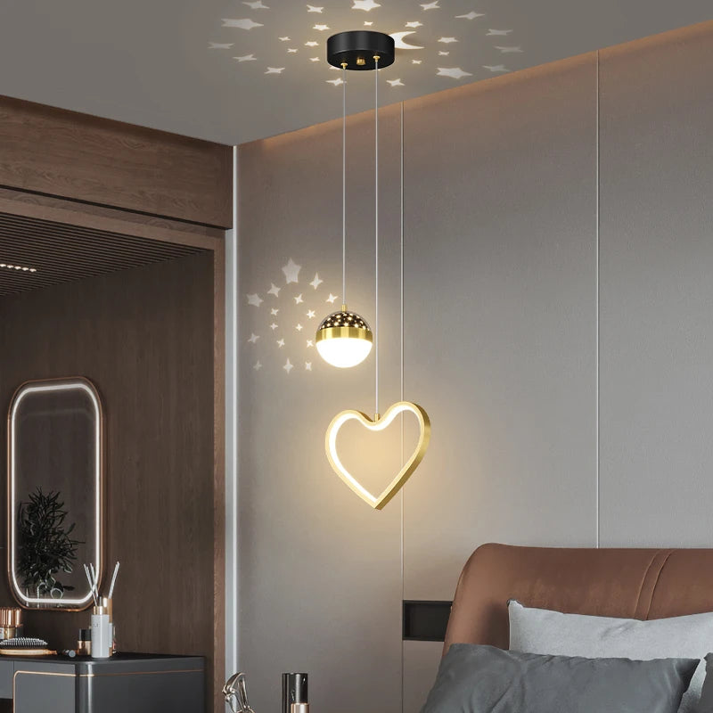 lustre moderne minimaliste de luxe projection ciel étoilé - vue 5 sur 8