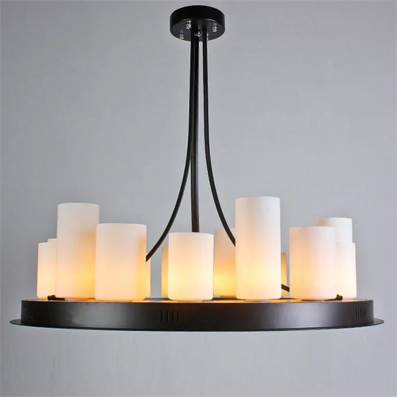 Retro American Bar, Luxury Restaurant, Bar Decoration, Front Desk, Red Wine Cup, Inverted Candlestick, Pendant Light - vue 1 sur 11