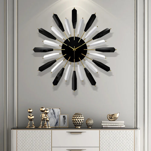 horloge murale de luxe nordique décorative et silencieuse - vue 4 sur 7