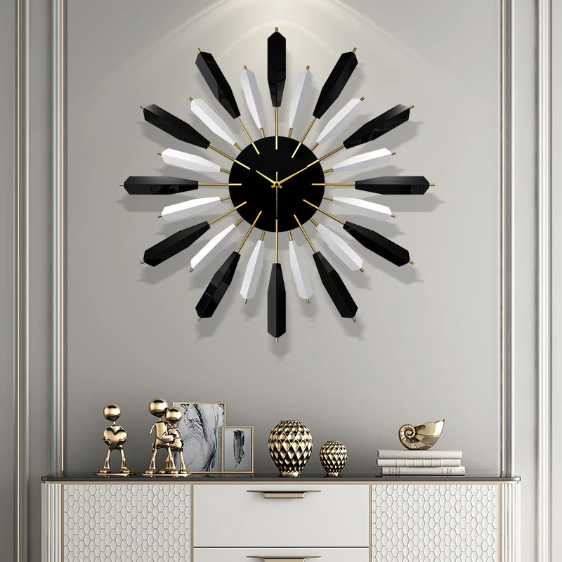 horloge murale de luxe nordique décorative et silencieuse - vue 4 sur 7