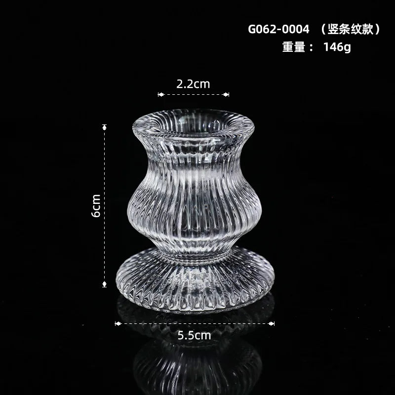 bougeoir en verre créatif pour décoration intérieure et bar - vue 5 sur 8