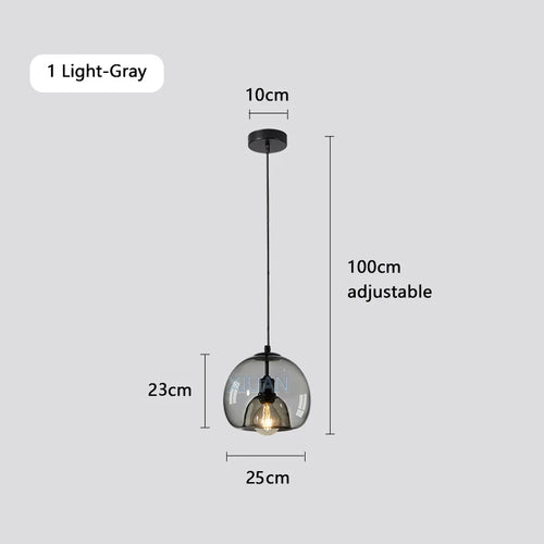 lustre moderne en verre pour éclairage intérieur suspendu - vue 10 sur 16