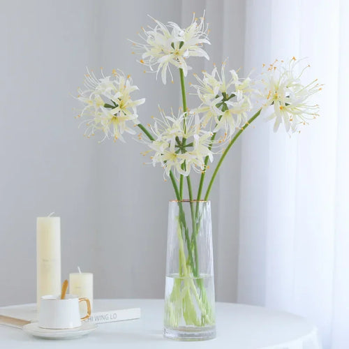 décoration en soie avec araignée lys fleurs artificielles - vue 2 sur 13