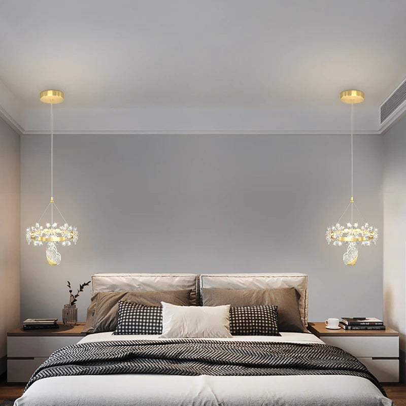 lustre minimaliste en cristal de luxe à tête unique - vue 4 sur 12
