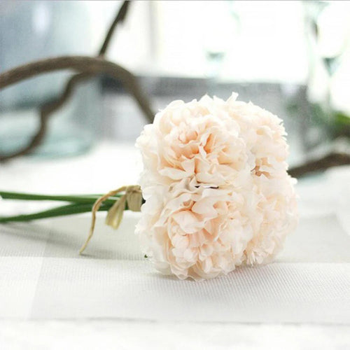 lot de 5 pivoines artificielles pour décorations élégantes et mariage - vue 9 sur 12