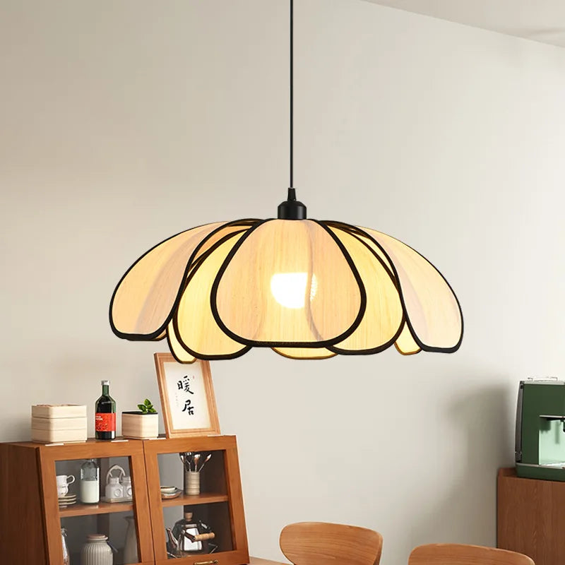 lustre abaca fait main en style rétro français led - vue 4 sur 11