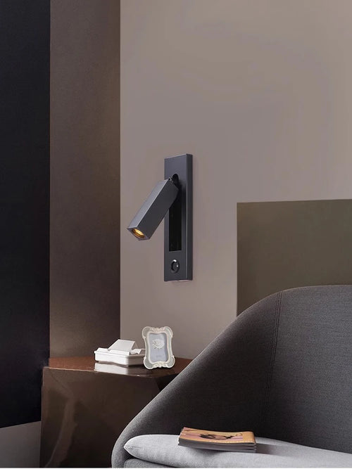 applique murale led rotative avec interrupteur pour lecture - vue 3 sur 23