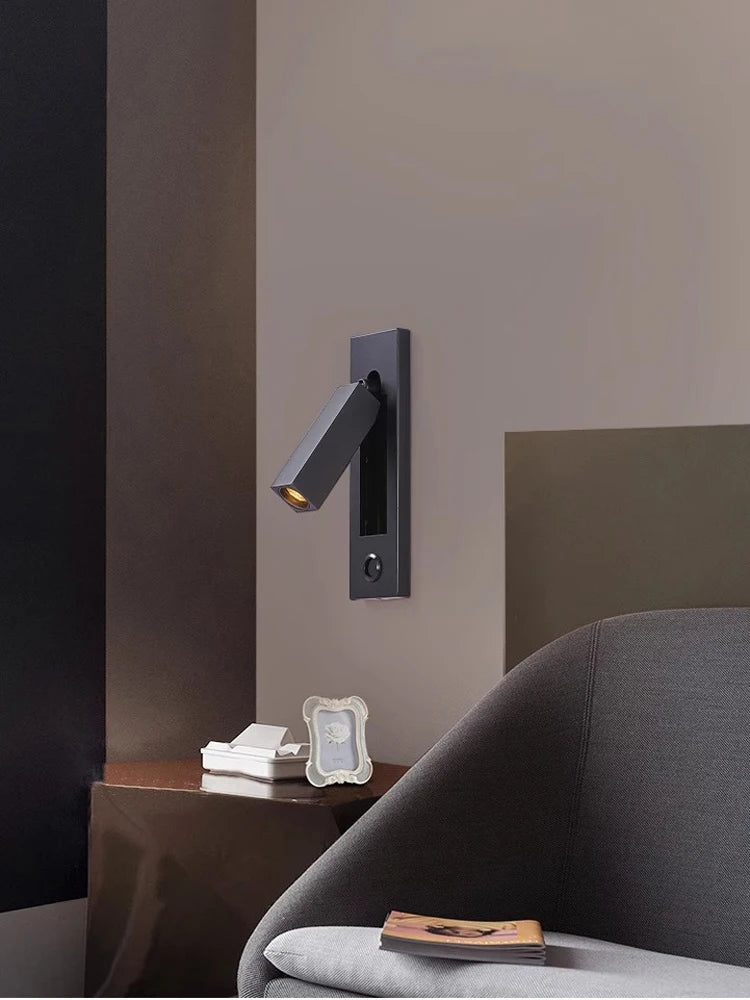 applique murale led rotative avec interrupteur pour lecture - vue 2 sur 23