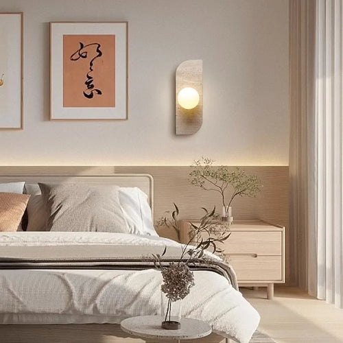 applique murale en pierre naturelle avec verre pour intérieur - vue 4 sur 9