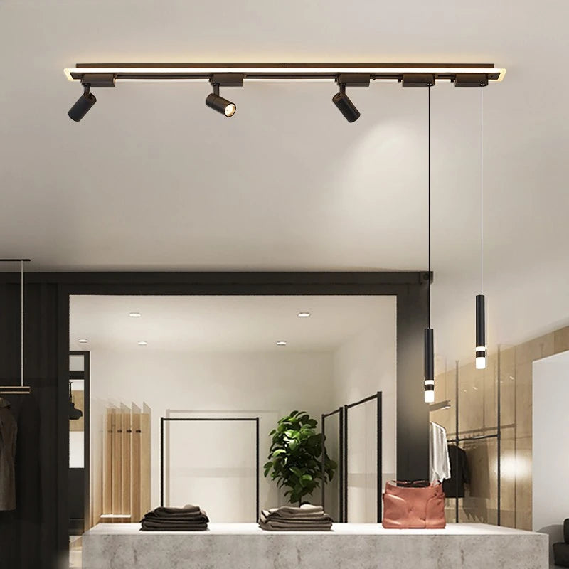 suspension acrylique moderne avec lumière led design épuré - vue 2 sur 17