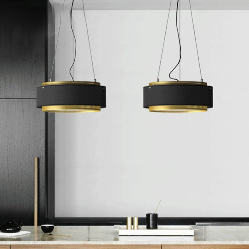 lampe led ronde dorée design industriel moderne décorative - vue 4 sur 9