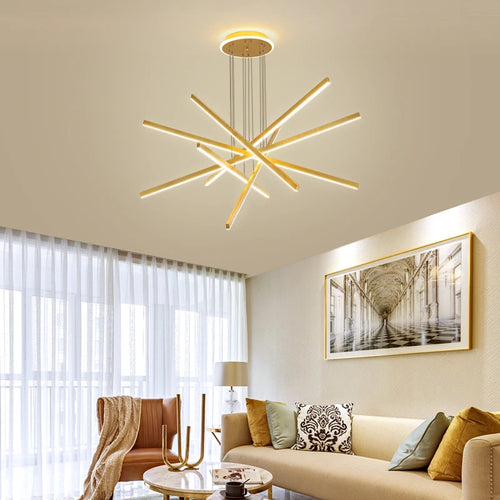 plafonnier led en aluminium 	 design décoratif - vue 2 sur 10