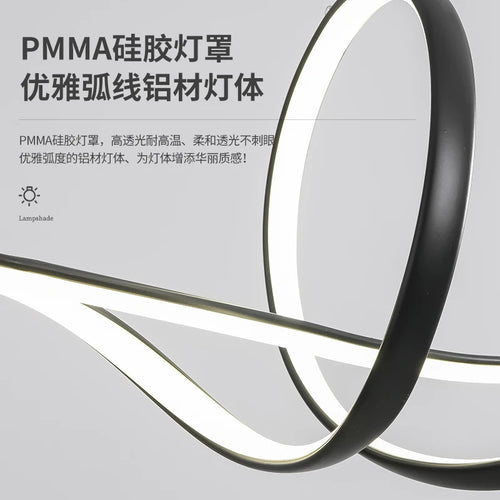 lustre minimal personnalisé nœud papillon éclairage moderne 2023 - vue 7 sur 8