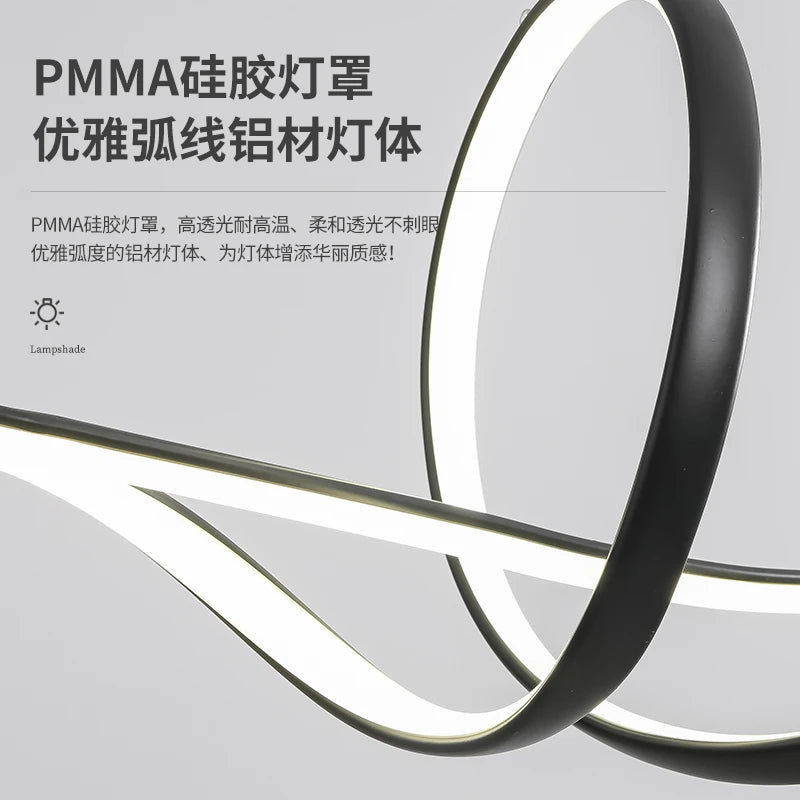 lustre minimal personnalisé nœud papillon éclairage moderne 2023 - vue 6 sur 8