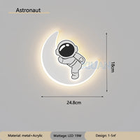 applique murale créative panda astronaute pour chambre d'enfants
