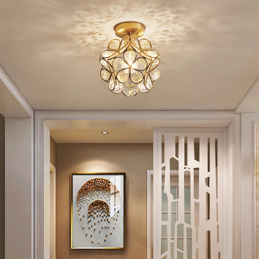 plafonnier moderne en cristal led pour décoration luminaire - vue 3 sur 7