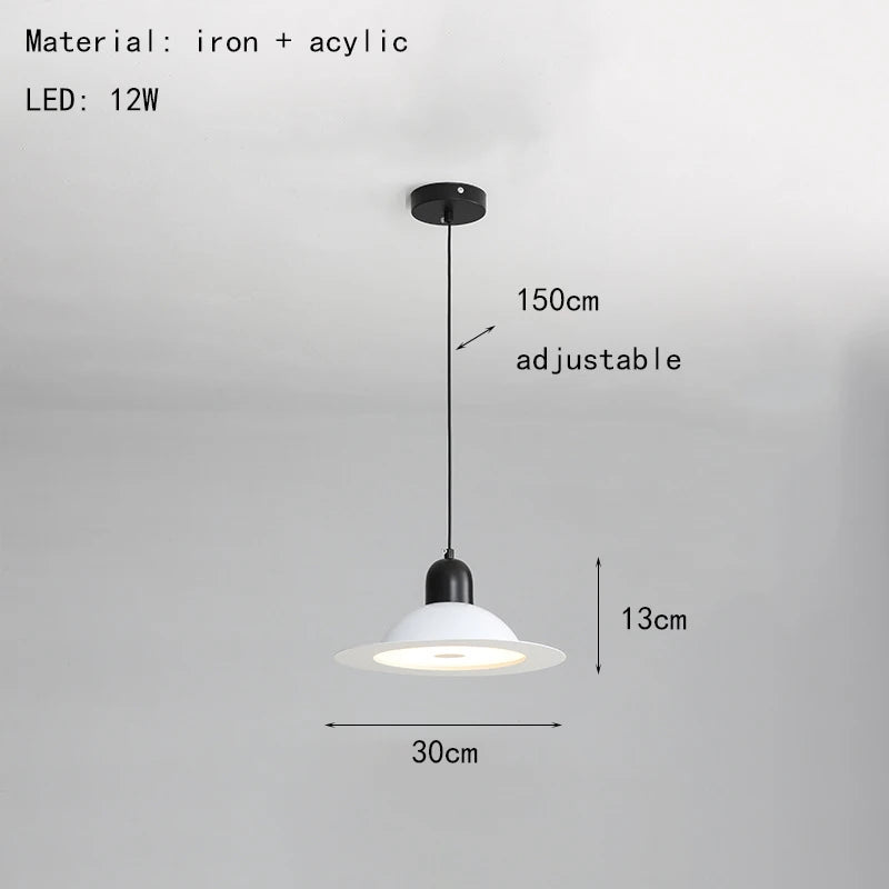 suspension led en métal avec lumière modifiable - vue 14 sur 17