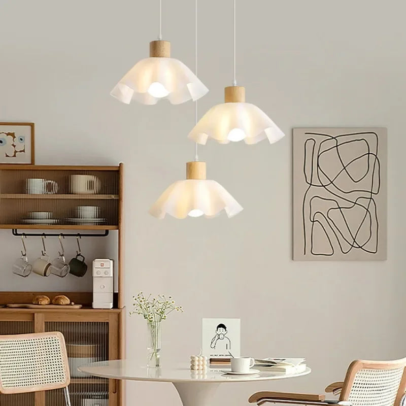 plafonnier led fleur style nordique rétro japonais décoratif 	 2023 - vue 5 sur 11