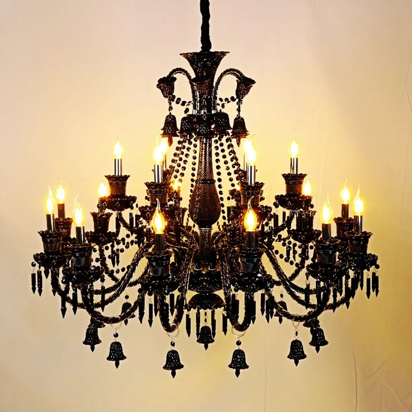 lustre en cristal à 44 bras pour hôtel et centre commercial - vue 5 sur 12