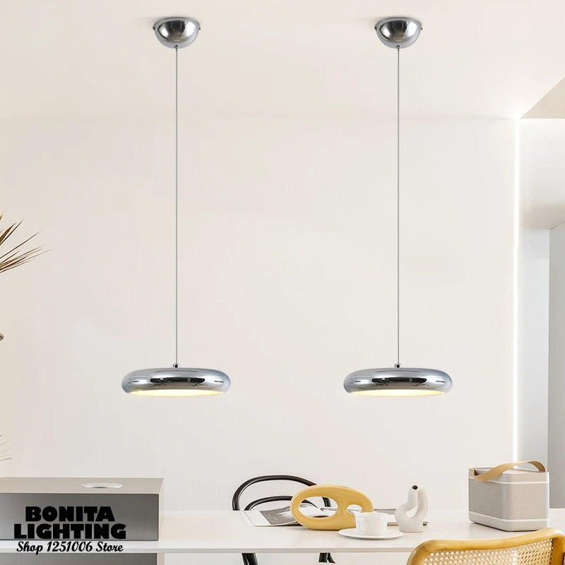 suspension à led minimaliste moderne design luxe ronde avec gradation - vue 5 sur 14