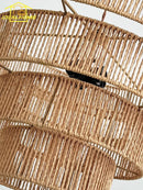 suspension en corde de chanvre style wabi-sabi pour intérieur élégant