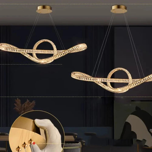 home decorationPendant lights, luxury crystal living room chandelier, dining room Pendant lamp, ceiling light, indoor lighting - vue 5 sur 6