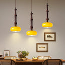 suspension en bois et verre au design moderne et créatif