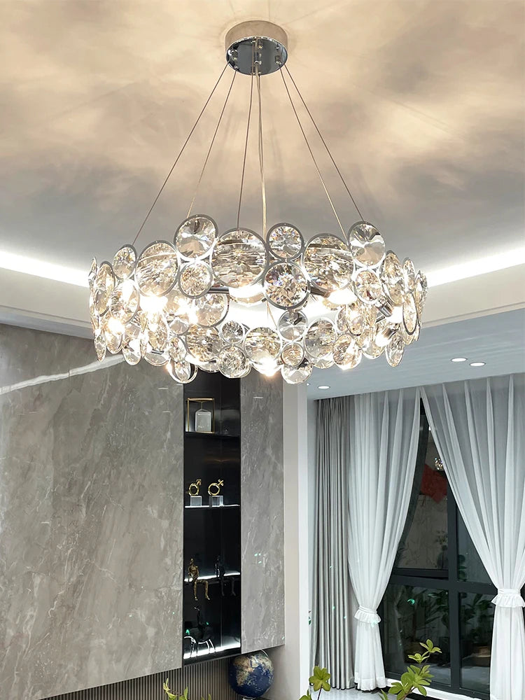 lustre en cristal k9 moderne pour décoration intérieure élégante - vue 2 sur 10