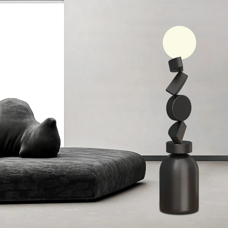 Lampadaire rond Unique en acrylique - vue 5 sur 6