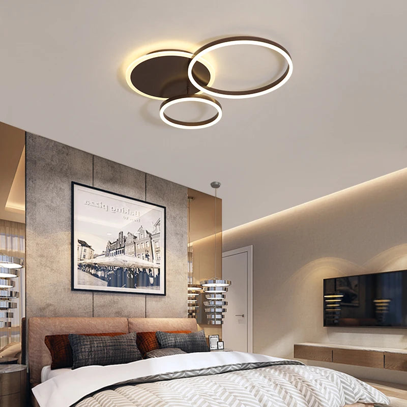 lustre led moderne minimaliste à intensité variable pour éclairage intérieur - vue 4 sur 25