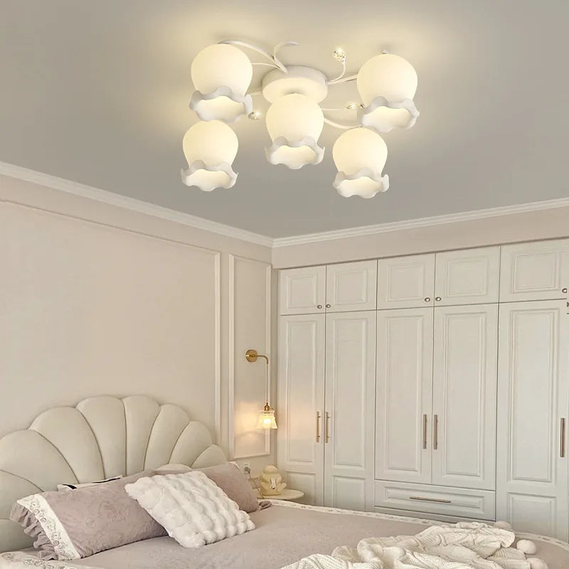 lampe de chevet rétro moderne style crème nordique 2024 - vue 3 sur 4