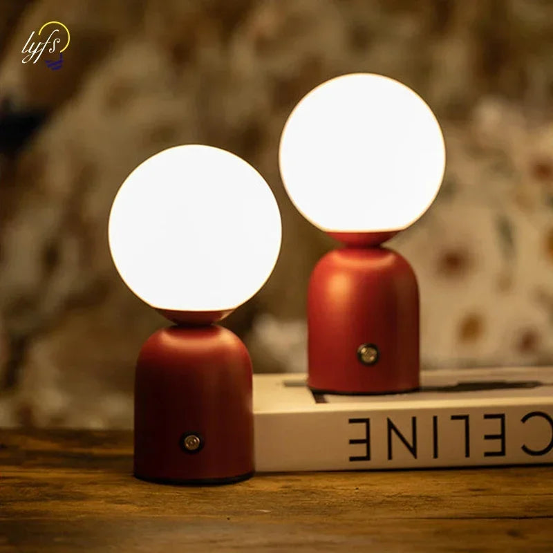 lampe à poser led tactile rechargeable avec intensité variable - vue 3 sur 8