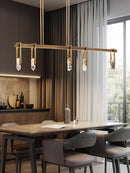 Lustre style design italien cuivre postmoderne LED ronde cristal luxe