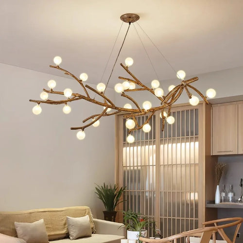 Lustre LED style branche de bois design moderne - vue 3 sur 15