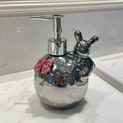 distributeur de savon en céramique décoratif moderne pour salle de bain - vue 16 sur 16