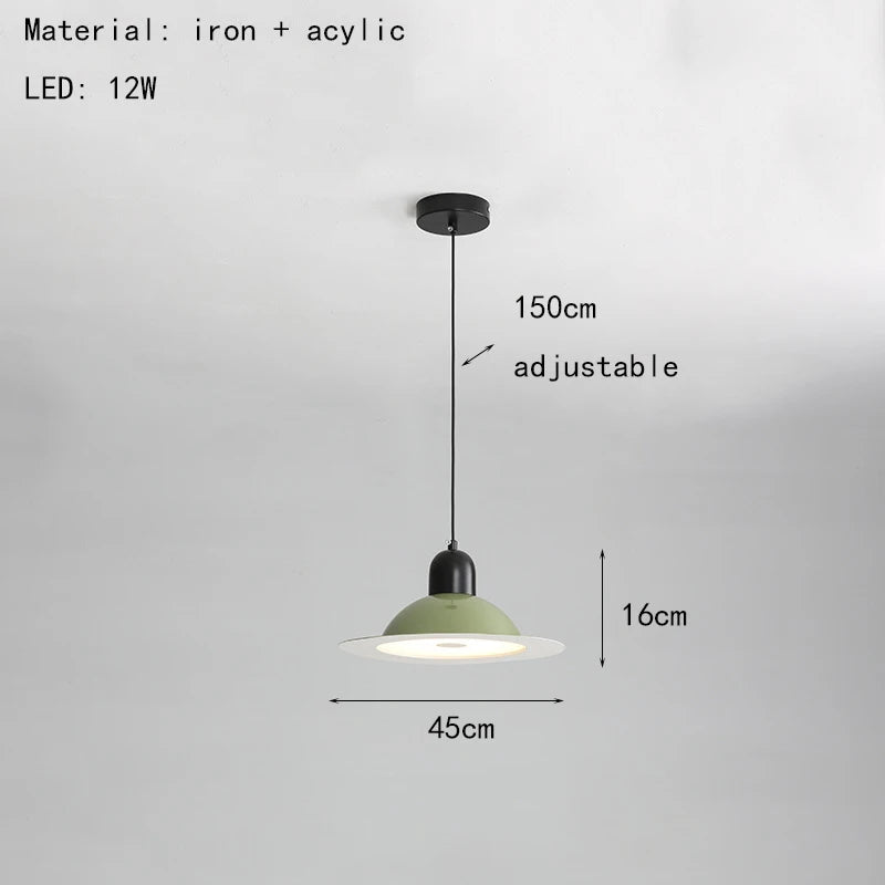suspension led métal fil réglable lampe suspension - vue 16 sur 17