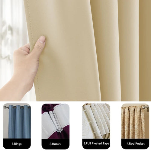 Rideau occultant sur mesure grande hauteur style moderne - vue 6 sur 10