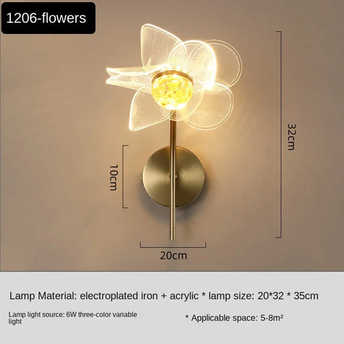 Lampe de applique murale LED en cristal nordique salon chambre fond applique murale couloir allée grenier lampes de chevet maison luminaire moderne - vue 11 sur 10