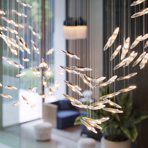 lustre en cristal de luxe pour hôtel et villa moderne - vue 4 sur 6